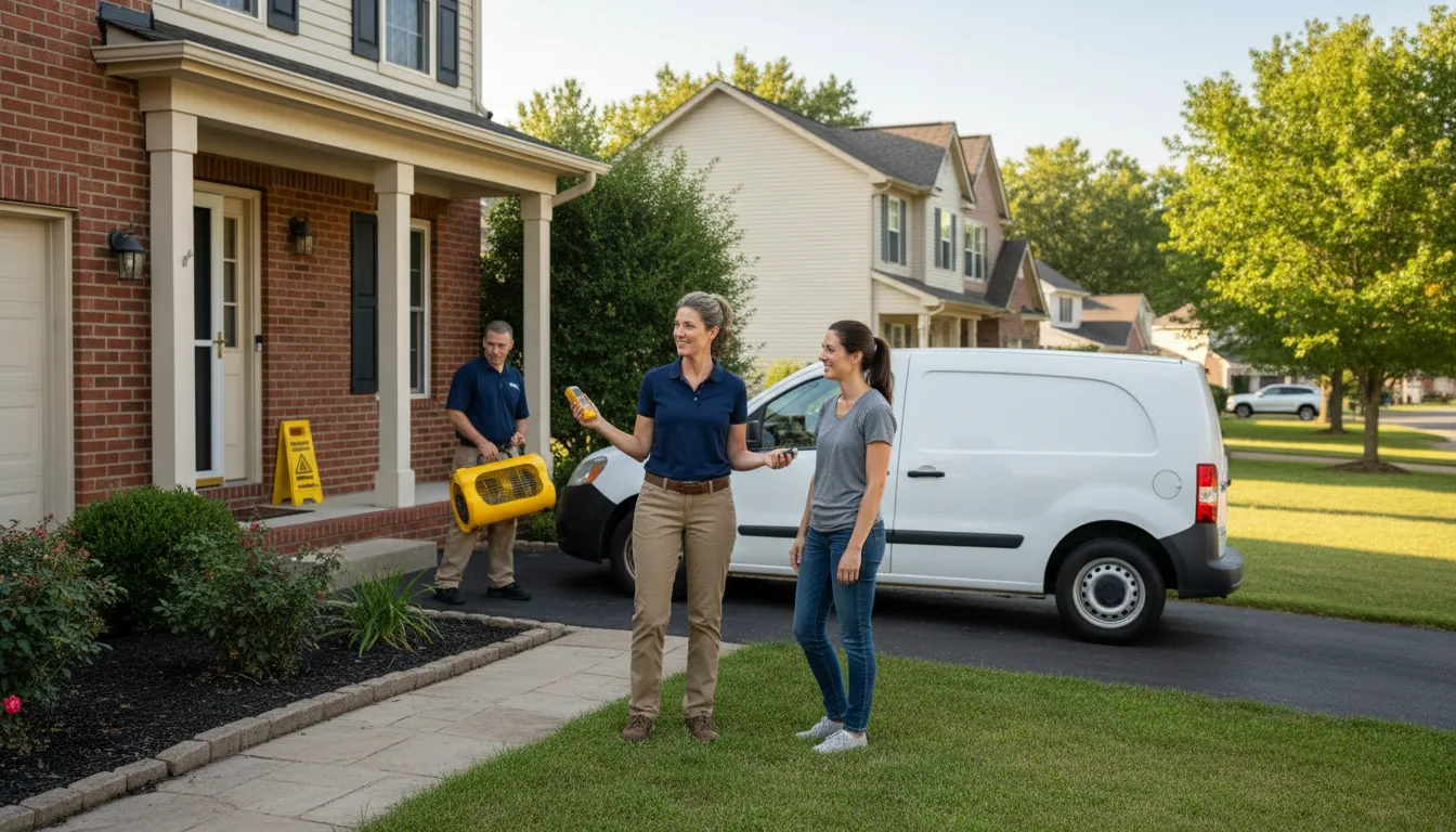 Residential water damage restoration in Orion, IL